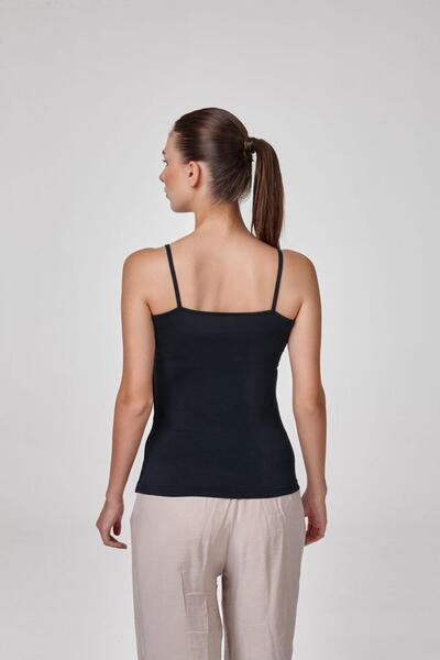 relactive Жіночий синій топ на тонких бретельках з драпіруванням C5T0N5O2