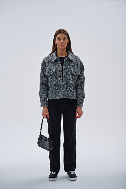 sdf line Rahat Kalıp Cep Detaylı Buklet Kumaş Kısa KABAN