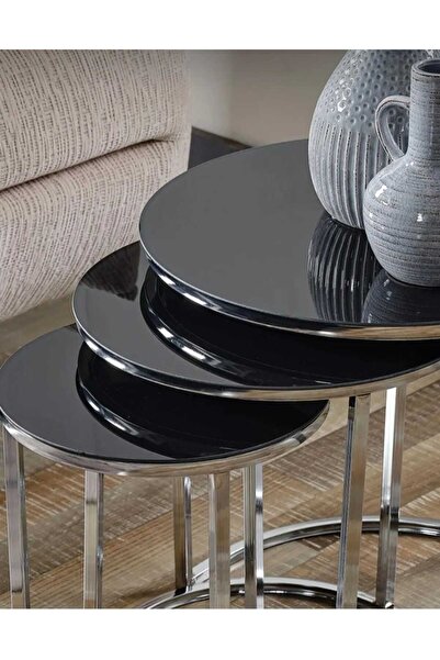 Hasdemm Gold Bronz Aynalı C Zigon Sehpa