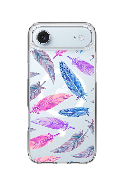 Stylizedd جراب MagSafe كلاسيكي شفاف لهاتف iPhone Air، غطاء شفاف ناعم هجين - أ...