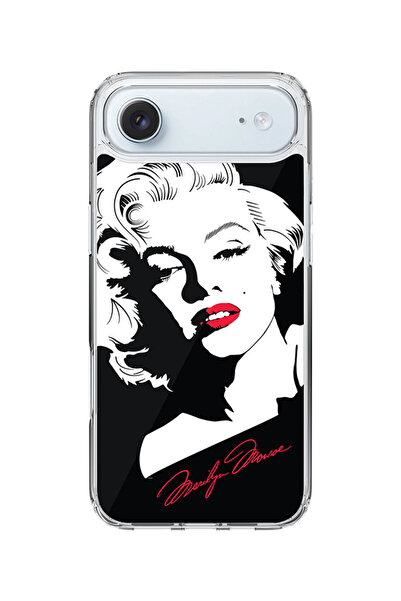 Stylizedd جراب MagSafe كلاسيكي شفاف لهاتف iPhone Air، غطاء شفاف ناعم هجين - مارلين مونرو