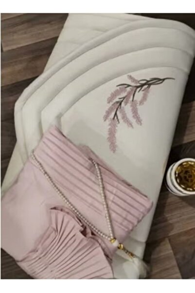 Gerenic Istanbul Prayer Rug Set with Prayer Sheet for Women - Flesh