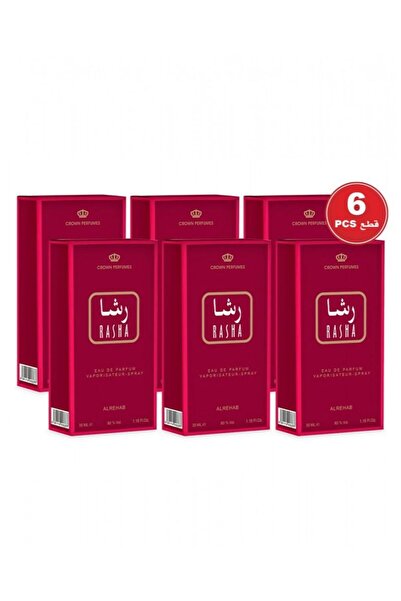 Al Rehab عطور رشا 35 مل - 6 قطع أو دو بارفان - للنساء