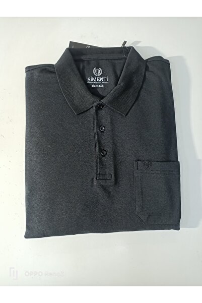 SİMENTİ Plus Size Collar Long Sleeve Interlock T-Shirt