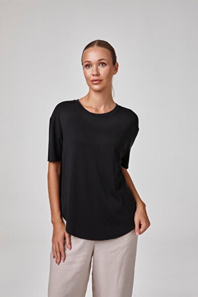 relactive Γυναικείο μπλουζάκι με κοντό μανίκι με στρογγυλή λαιμόκοψη Modal Ba...