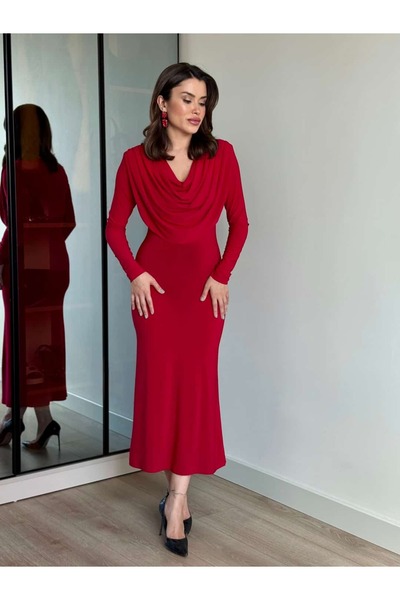 ROUPAS COLLECTİON Midi Boy Mira Elbise