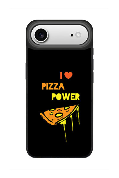 Stylizedd جراب iPhone Air، [متوافق مع MagSafe] جراب هاتف مغناطيسي رفيع - أحب البيتزا (أسود)