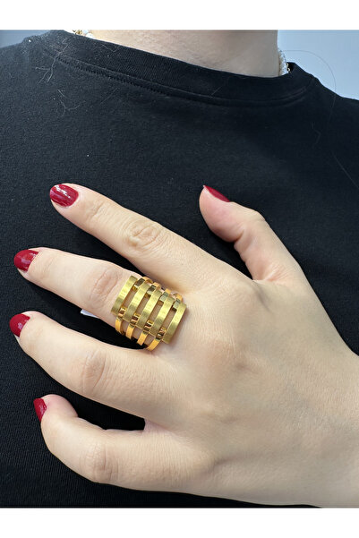 Recep Turan Kuyumculuk 14 Ayar Altın 5 Sıra Kaburga Yüzük