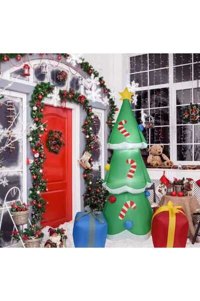 Selgot Brad de Crăciun gonflabil, 180 cm, iluminare LED