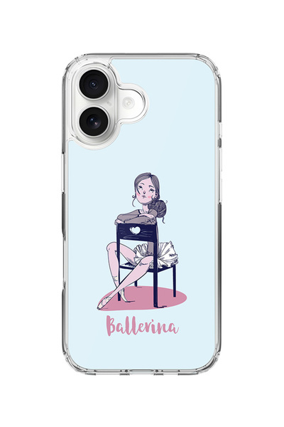 Stylizedd جراب MagSafe كلاسيكي شفاف لهاتف iPhone 17، جراب هجين ناعم مرن شفاف - Ballerina