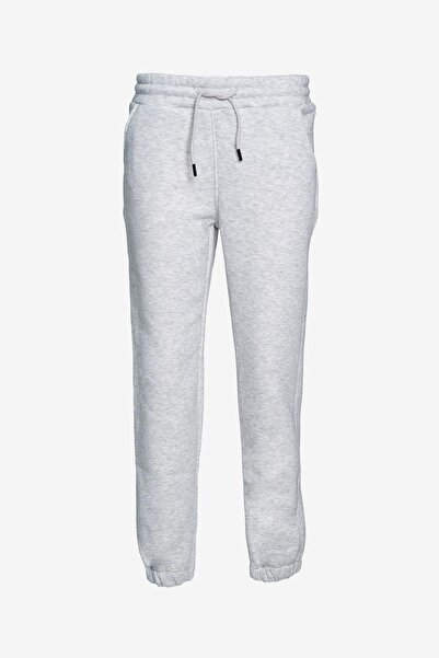 birizmoda Φούτερ Jogger με τρεις ράγες ψηλόμεσο ελαστικό - ανοιχτό γκρι