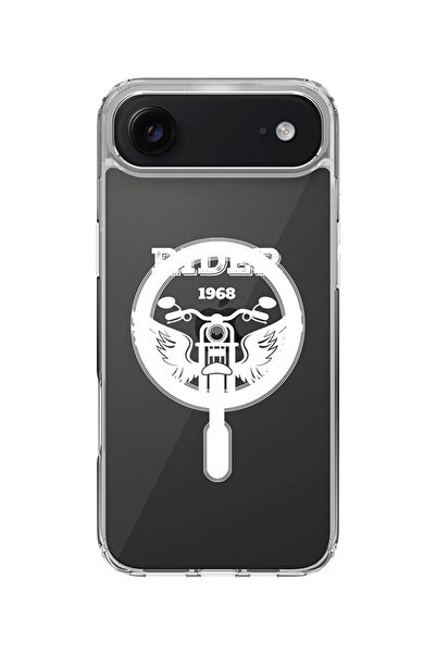 Stylizedd جراب MagSafe كلاسيكي شفاف لهاتف iPhone Air، غطاء شفاف ناعم هجين - R...