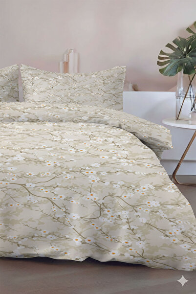 FAVORA Zweig Double 100% Cotton Duvet Cover Set - Green