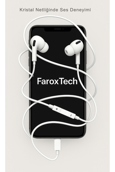 FaroxTech İphone 15-iphone 16-iphone 15 Pro-iphone 16 Pro-pro Max Uyumlu Kulaklık Type-C Uyumlu Tüm Modeller