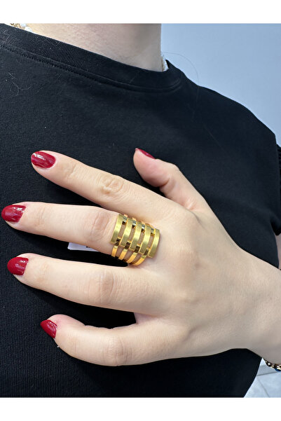 Recep Turan Kuyumculuk 14 Ayar Altın 5 Sıra Kaburga Yüzük