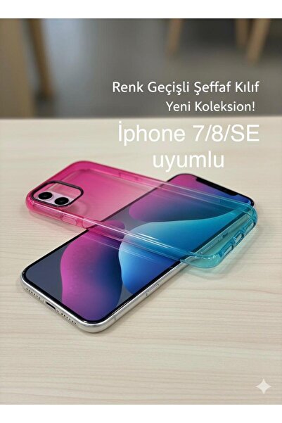 Fiesta IPHONE 7-8-SE RENK GEÇİŞLİ ŞEFFAF