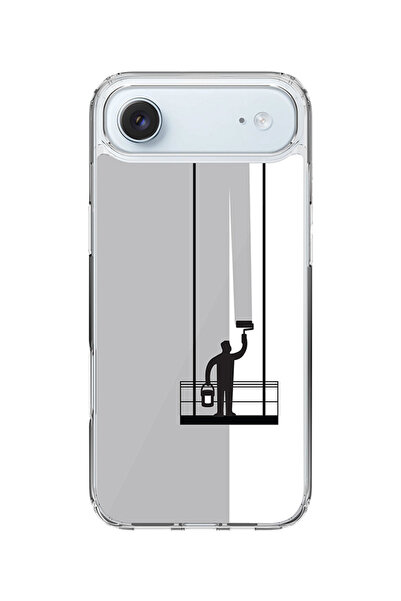 Stylizedd جراب MagSafe كلاسيكي شفاف لهاتف iPhone Air، غطاء شفاف هجين - حامل ط...