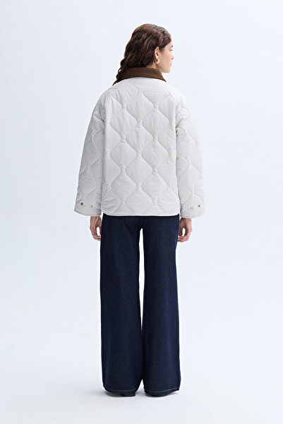 Mudo Velvet Collar Quilted Coat Jacket