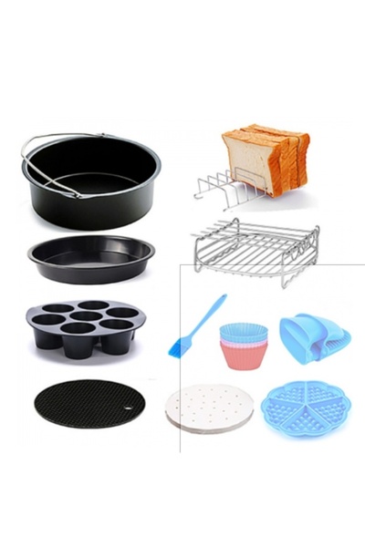 Zilan Set of 11 Air Fryer Accessories Air fryer Compact - Diameter 18cm, ZLN 8016