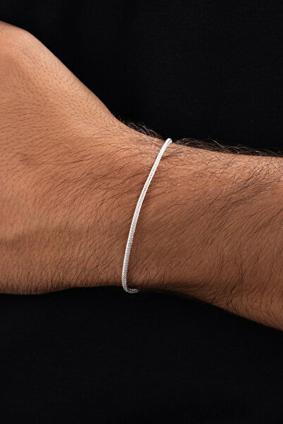 esdika 1.6MM TİLKİ KUYRUĞU GÜMÜŞ BİLEKLİK • 925 AYAR GÜMÜŞ • PREMİUM STERLİNG SİLVER