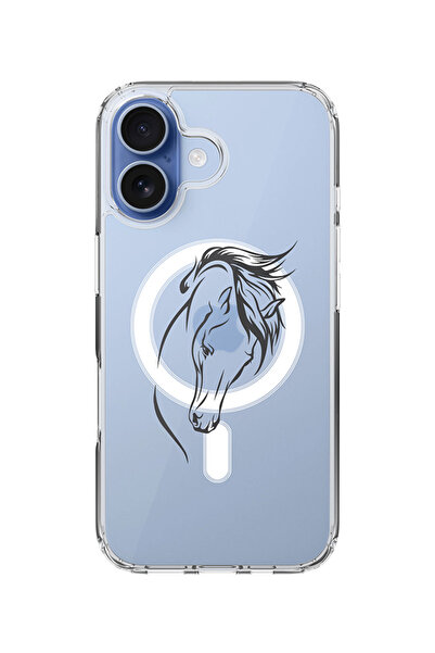 Stylizedd جراب MagSafe كلاسيكي شفاف لهاتف iPhone 17، غطاء شفاف ناعم هجين - Ar...