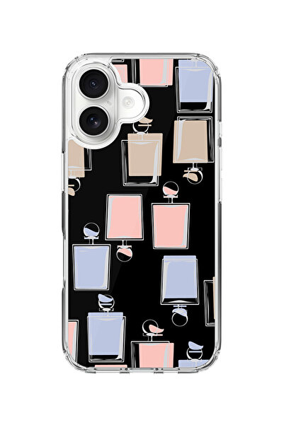 Stylizedd جراب MagSafe كلاسيكي شفاف لهاتف iPhone 17، غطاء شفاف هجين - طباعة عطر عطري كاملة