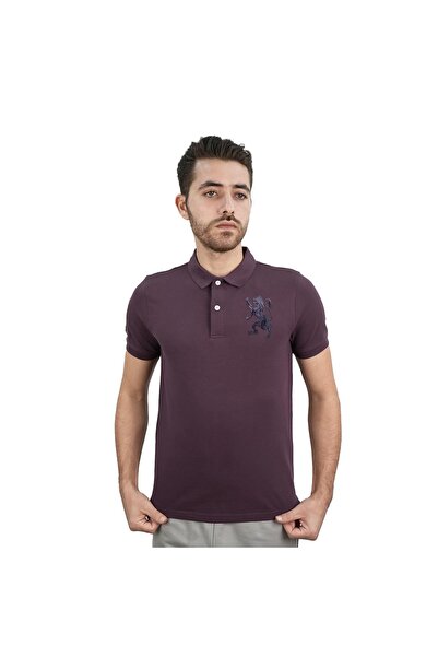 Giordano Men's 3D Lion Polo: Slim Fit, Bold Embroidery, Premium Pique