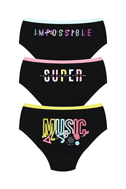 Öts Girl's Underwear 3-Piece Printed (96% Cotton - 4% Elastane)