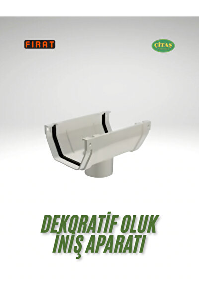 ÇİTAŞ FIRAT DEKORATİF OLUK İNİŞ MANŞET APARATI YUVARLAK ÇATI OLUĞU İÇİN YUVAR...