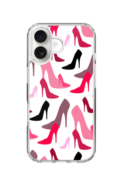 Stylizedd جراب MagSafe كلاسيكي شفاف لهاتف iPhone 17، غطاء شفاف ناعم هجين - طباعة كاملة من Hot Heels