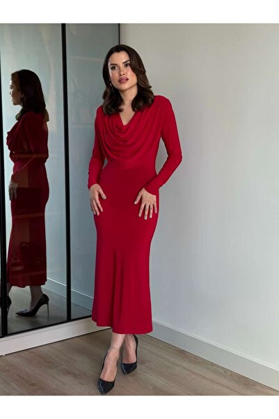 ROUPAS COLLECTİON Midi Boy Mira Elbise