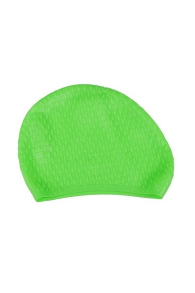MATELOT Silicone Swim Cap, Unisex, Water Drop Pattern, Green