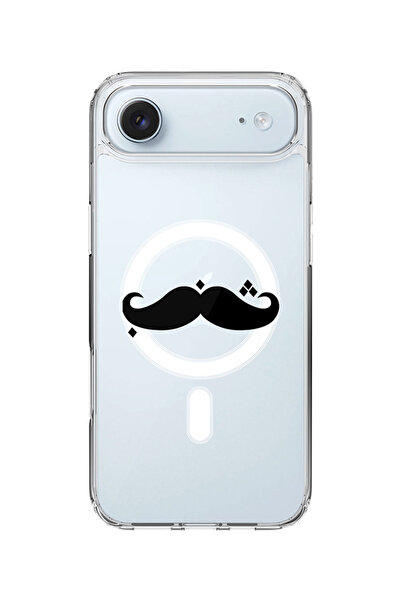 Stylizedd جراب ماج سيف كلاسيكي شفاف لهاتف آيفون آير، جراب هجين ناعم مرن شفاف - شنب