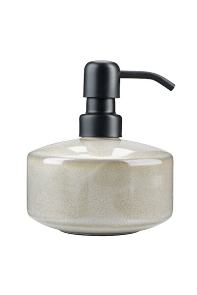 OEM Dispenser sapun lichid, Ceramica, Diametru 11 cm, H 13 cm, Maro deschis