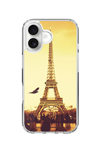 Stylizedd جراب MagSafe كلاسيكي شفاف لهاتف iPhone 17، غطاء شفاف هجين - باريس -...