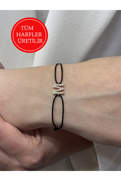 DİAMİNE PIRLANTA 14 Ayar Altın Taşlı Harf İp Bileklik
