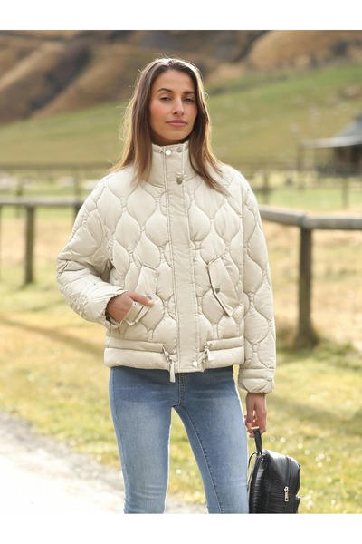 SETTY KOOP Women's Quilted Puffer High Neck Stand Collar Windproff Jacket – geacă de iarnă pentru femei