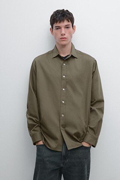 Massimo Dutti Pamuk karışımlı regular fit gömlek