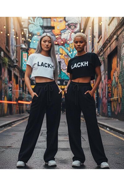 LACKH 2 BUCĂȚI PANTALONI DE SPORT NEGRI ÎMBRĂCĂMINTE ZILNICĂ CONFORTABILĂ, FL...