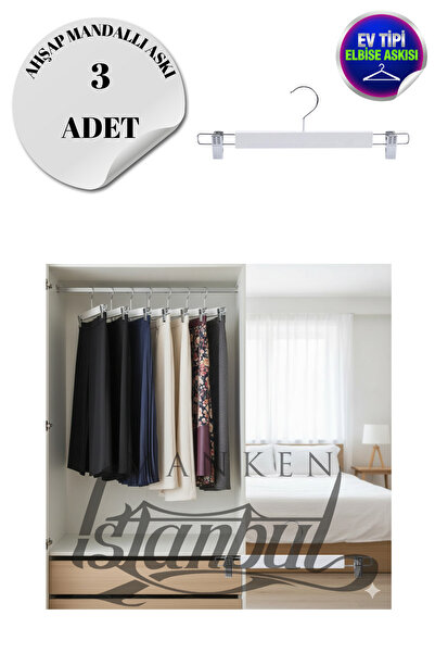 Manken İstanbul 3 bucăți de tip casnic cuier pentru pantaloni din lemn cuier ...