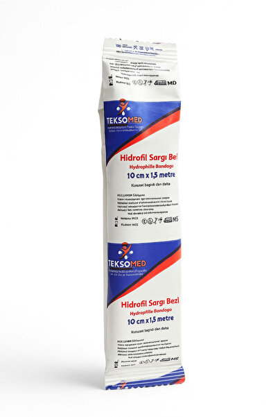 TEKSOMED Hidrofil Sargı Bezi 10cmx1.5m 50'Li Paket