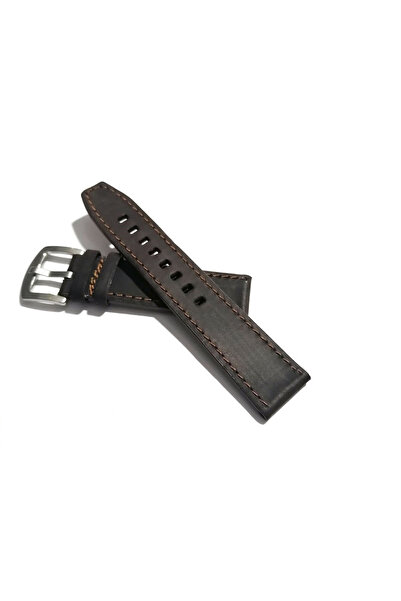 FADO & Fossil Compatible Grey Leather Watch Band 22 mm (295)