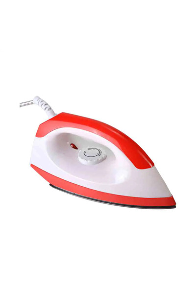 KRYPTON Dry Iron with Non-Stick Coating- Red and White Color