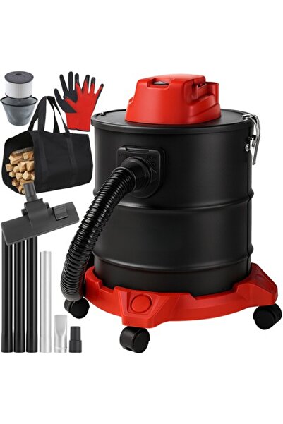 zola Ηλεκτρική σκούπα στάχτης 2 σε 1 με γάντια και σακούλα ξύλου, 20 λίτρα, 1600 W, 3 ακροφύσια, φίλτρο HEPA