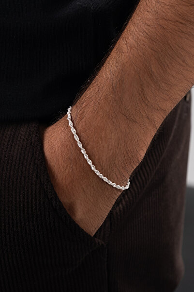 esdika 2.5MM HALAT GÜMÜŞ BİLEKLİK • 925 AYAR GÜMÜŞ • PREMİUM STERLİNG SİLVER