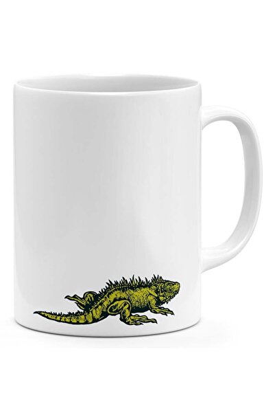 LOUD UNIVERSE Iguana Animal Silhouette Coffee Mug White
