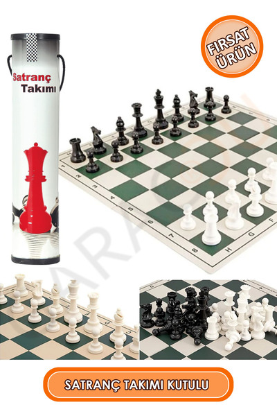 garaccu Satranç Takımı Kutulu Rulo Okul Ev Satranç Takımı