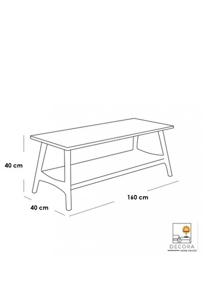 DEC13 TV table with lower shelf - 160 cm