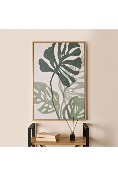 Evidea Deco Green Culture Kanvas Tablo - Beyaz / Yeşil - 90x60 cm