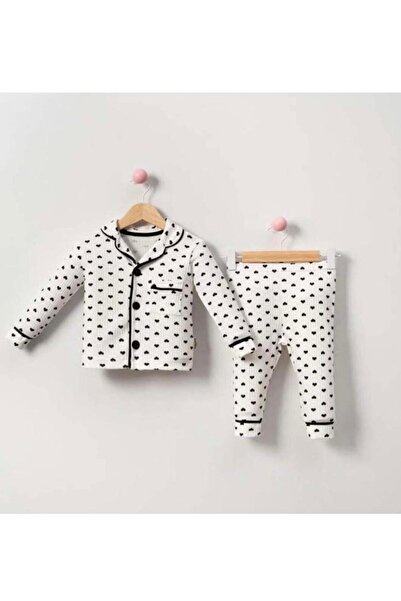 dolaş kids Mini Heart Printed Pajama Set